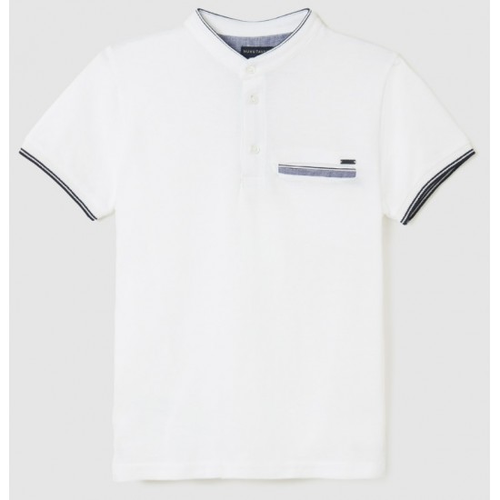 Mayoral tricou polo alb baieti 6101-30
