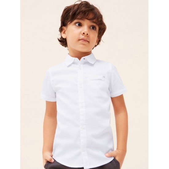 Mayoral camasa maneca scurta baieti alba 3159-83