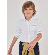 Mayoral camasa maneca lunga baieti alba 6117-40