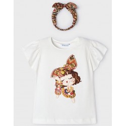 Mayoral set tricou si bentita fete 3089-042