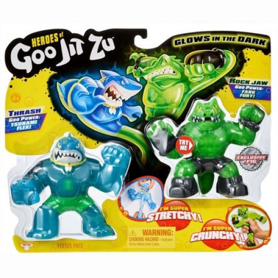 Goo Jit Zu set 2 figurine Thrash si Rock Jaw