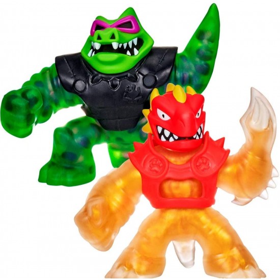 Goo Jit Zu seria 2 set 2 figurine Blazagon vs Rock Jaw 41053