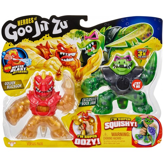 Goo Jit Zu seria 2 set 2 figurine Blazagon vs Rock Jaw 41053
