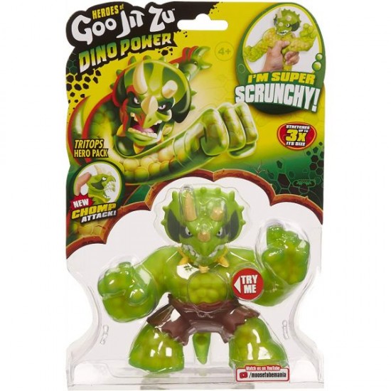 Goo Jit Zu figurina sezonul 3 Dino Power Triceratops Tritops 41077-41091
