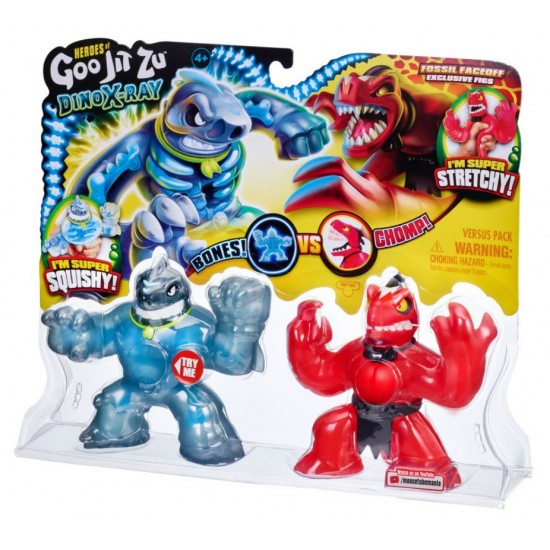 Goo Jit Zu set 2 figurine Dino X Ray Trash vs Verapz 41120-41192