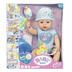 Papusa Baby Born baiat interactiv cu corp moale Zapf 824375