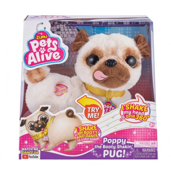 Jucarie interactiva de plus Zuru Pets Alive-Catelusul Pug 9521