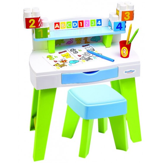 Masa cu scaunel pentru desenat si creatie Ecoiffier 7851