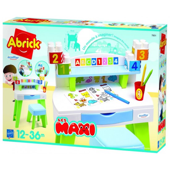 Masa cu scaunel pentru desenat si creatie Ecoiffier 7851
