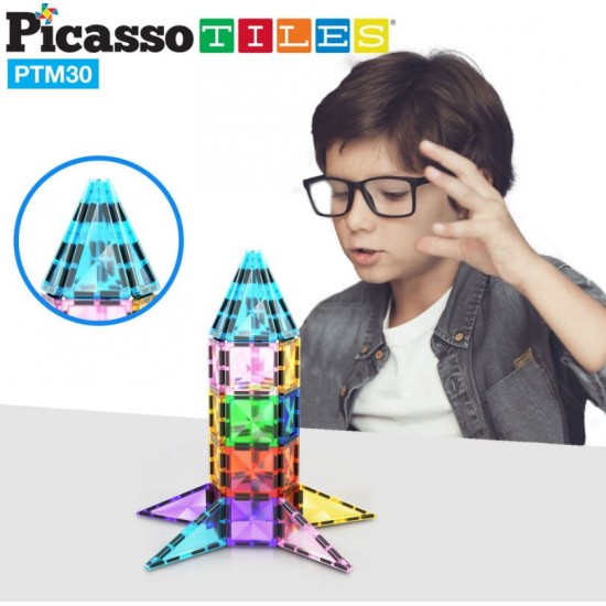 Picasso Tiles Set Magnetic 30 Buc Cuburi Mini PICPTM30 022884