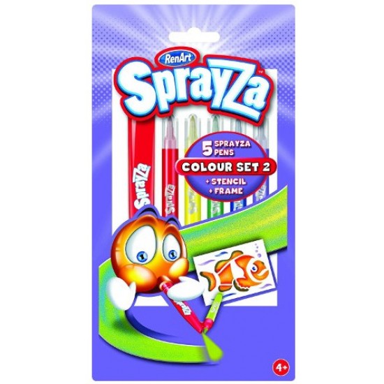 Sprayza set carioci colorat cu sablon pestisor