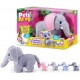 Pets Alive Jucarie de plus interactiva - Mama elefant si puii sai, 9570