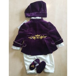 Set baieti botez print Anne Bebe 801650