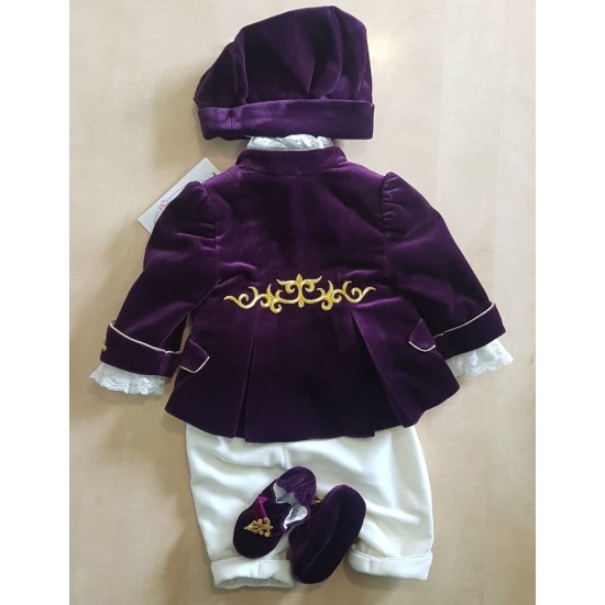 Set baieti botez print Anne Bebe 801650