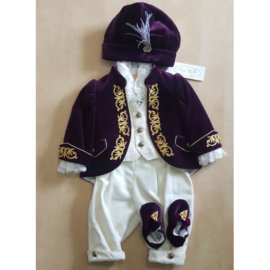 Set baieti botez print Anne Bebe 801650