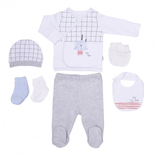 Set 10 piese bebe bumbac organic KITIKATE 32780 56 CM