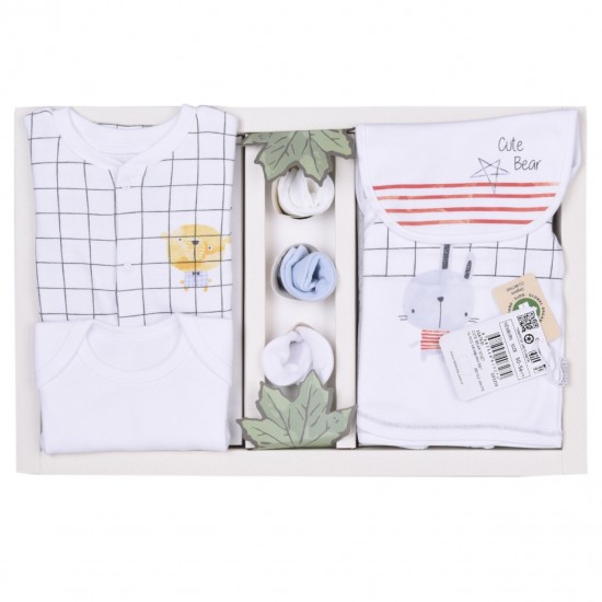 Set 10 piese bebe bumbac organic KITIKATE 32780 56 CM