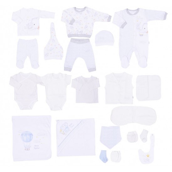 Set 20 piese bebe bumbac organic KITIKATE 97337 56 CM