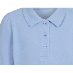 Tricou polo scoala maneca lunga fete bleu George 5737477