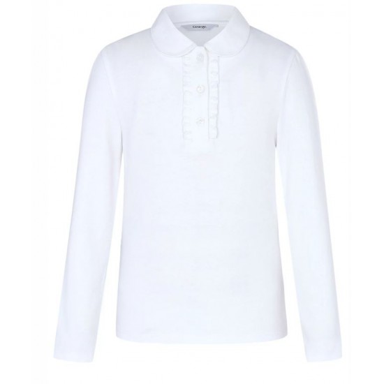 Tricou polo scoala fete maneca lunga George 5973 