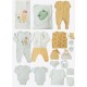 Set 20 piese nou nascut bebe bumbac organic 56cm KITIKATE 57047