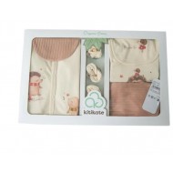 Set 10 piese nou nascut bebe bumbac organic 56cm KITIKATE 58143