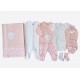Set 10 piese nou nascut bebe bumbac organic 56cm KITIKATE 60099