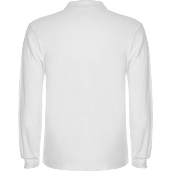 Tricou polo scoala maneca lunga alb unisex Roly Estrella 6635
