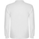 Tricou polo scoala maneca lunga alb unisex Roly Estrella 6635