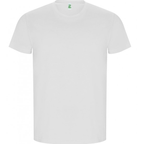 Tricou bumbac organic alb scoala unisex Roly Golden 6690