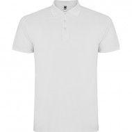Tricou polo scoala alb unisex Roly Star 6638