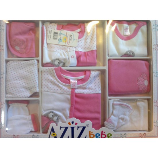 Set aziz 10 piese 0-3 luni fetita