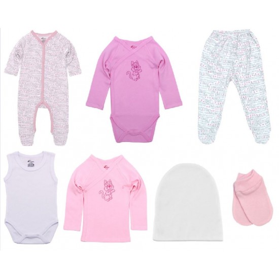 Set cadou 7 piese nou nascut fetita Kara-baby kara10