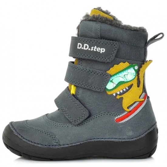 Ghete din piele imblanite baieti DDStep 023-406A