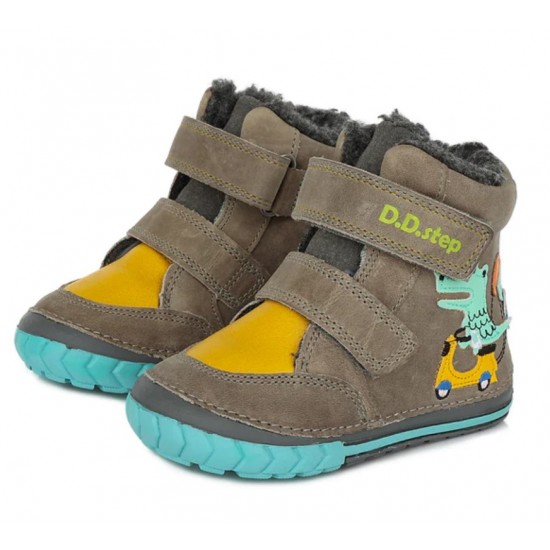 Ghete din piele imblanite baieti DDStep 029-443 