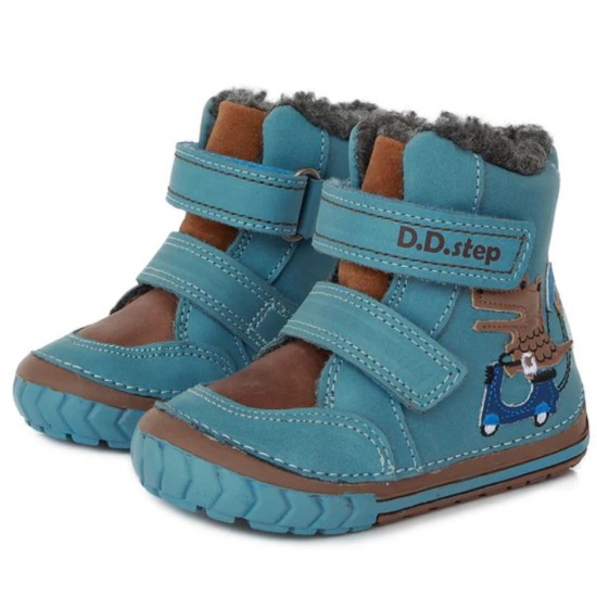Ghete din piele imblanite baieti DDStep 029-443B