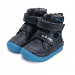 Ghete baieti din piele imblanite DD Step W071-42680B