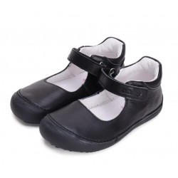 Pantofi negri decupati din piele fete barefoot DDStep H063-42716CM
