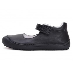 Pantofi negri decupati din piele fete barefoot DDStep H063-42716CM