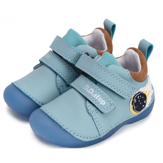 Pantofi baieti din piele cu talpa fluorescenta DDStep S015-42219