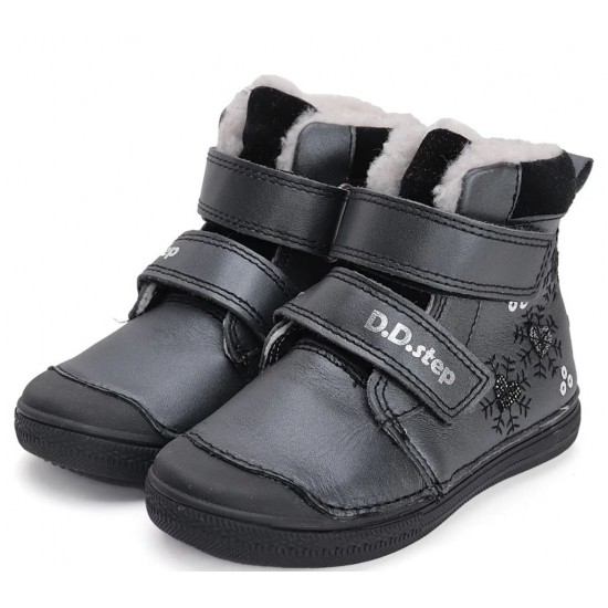 Ghete de iarna fete din piele imblanite DD Step W049-42729BM