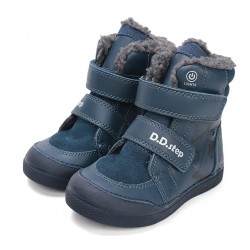 Ghete baieti din piele imblanite cu lumini DD Step W068-52998A