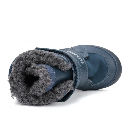 Ghete baieti din piele imblanite cu lumini DD Step W068-52998A
