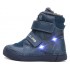 Ghete baieti din piele imblanite cu lumini DD Step W068-52998A