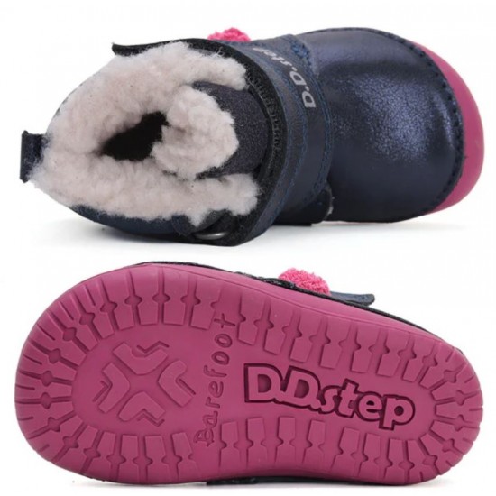 Ghete fete din piele imblanite Barefoot DD Step W070-42110A
