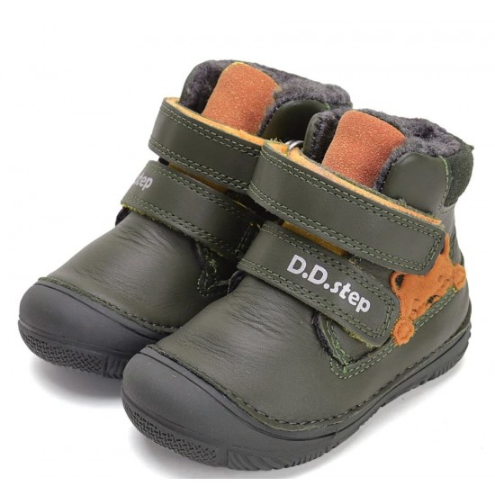 Ghete de iarna baieti din piele imblanite DD Step W082-42774C