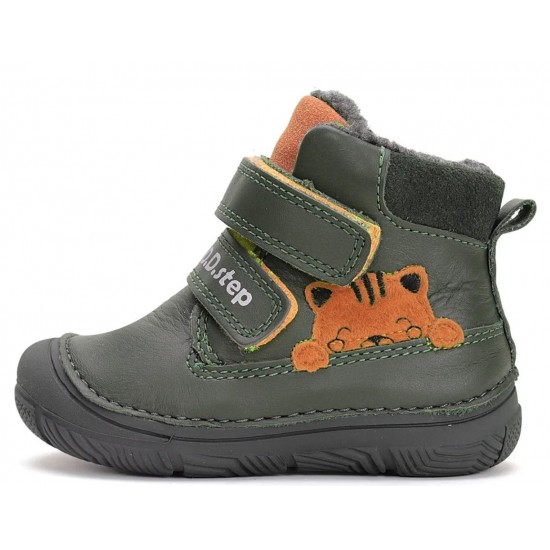 Ghete de iarna baieti din piele imblanite DD Step W082-42774C