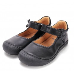 Pantofi negri decupati din piele fete DDStep H063-52822AM