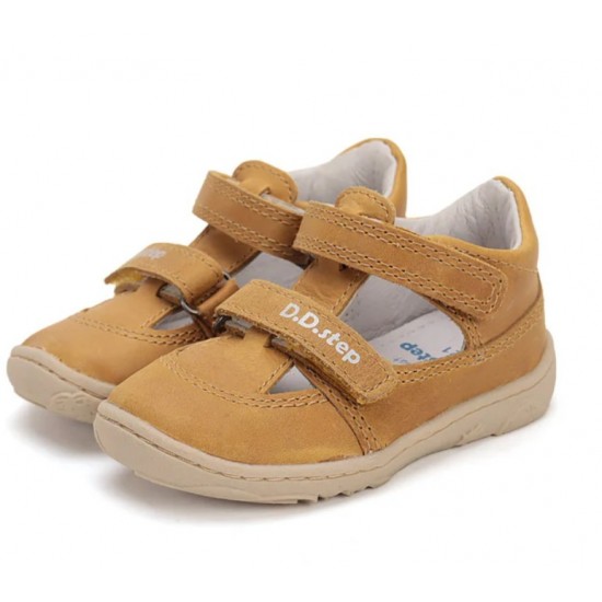 Pantofi decupati din piele baieti Barefoot DDStep H077-51734D
