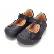 Pantofi negri decupati din piele fete barefoot DDStep H063-62175M